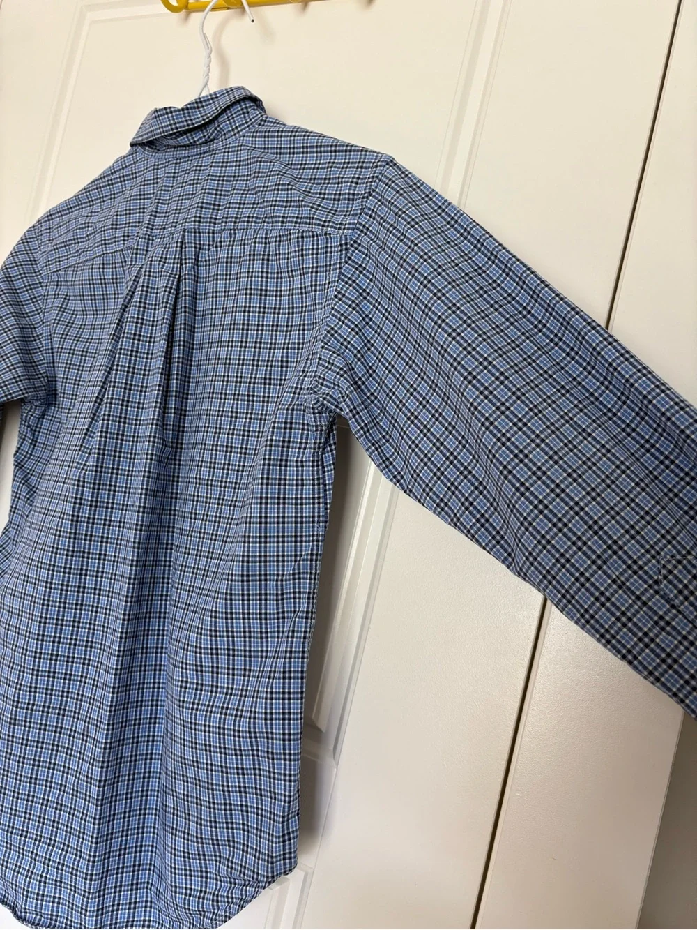 Ralph Lauren Boys Blue Plaid Button Down Shirt Sz M